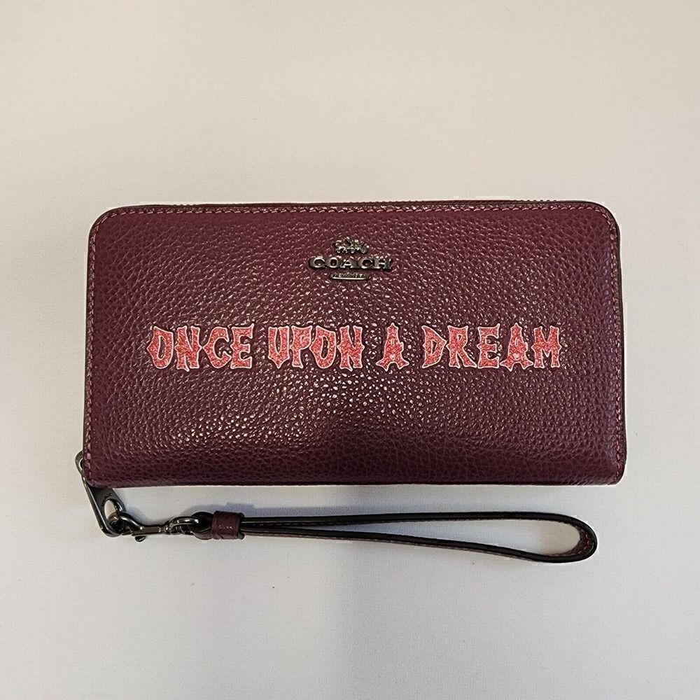 NWT CD971 COACH Disney X Long Zip Wallet Once Upon a Dream Sleeping Beauty